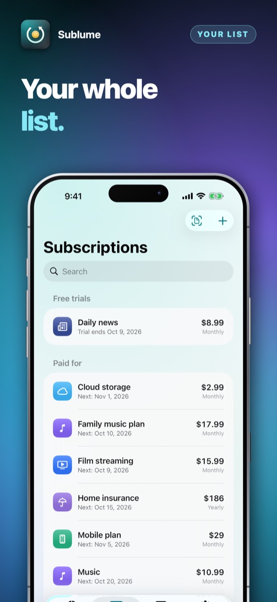 Sublume – What cancelling has saved you.