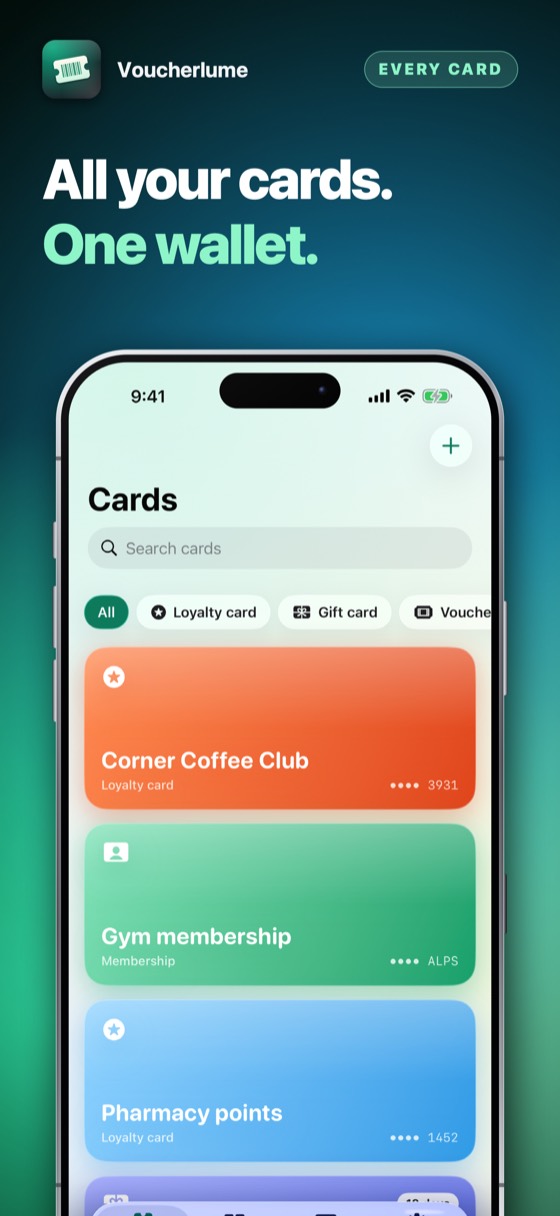 Voucherlume – Full screen, full brightness, no fumbling.