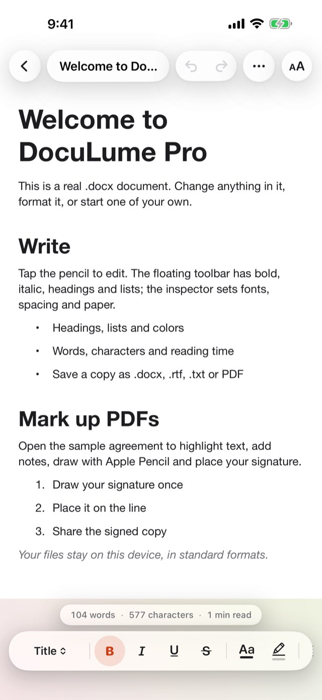 DocuLume Pro – Docs, PDF, scan