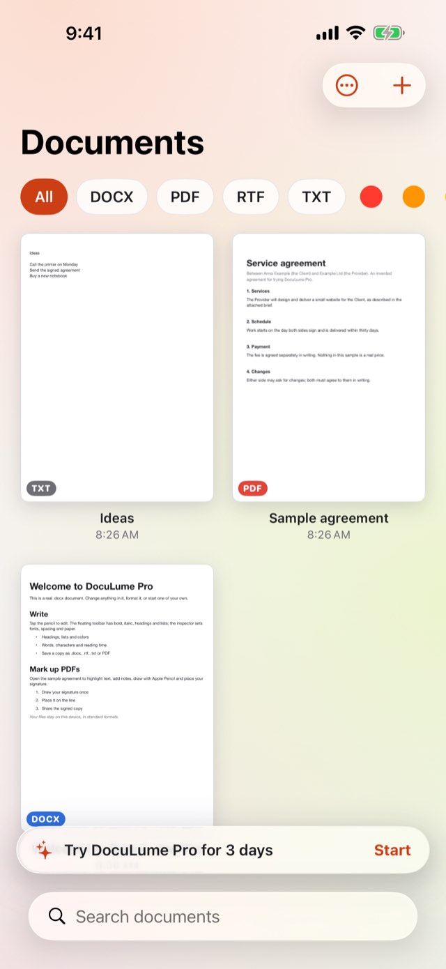 DocuLume Pro – Docs, PDF, scan
